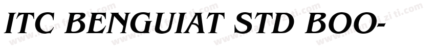 ITC BENGUIAT STD BOO字体转换